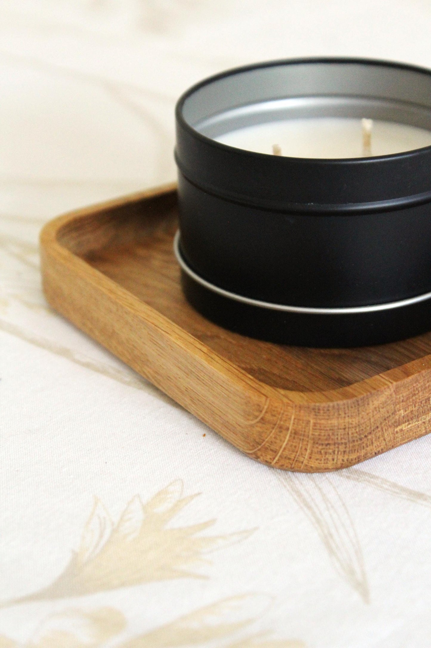 Solid Oak Square Tray – Minimalist Wooden Catchall Dish in 3 Sizes
