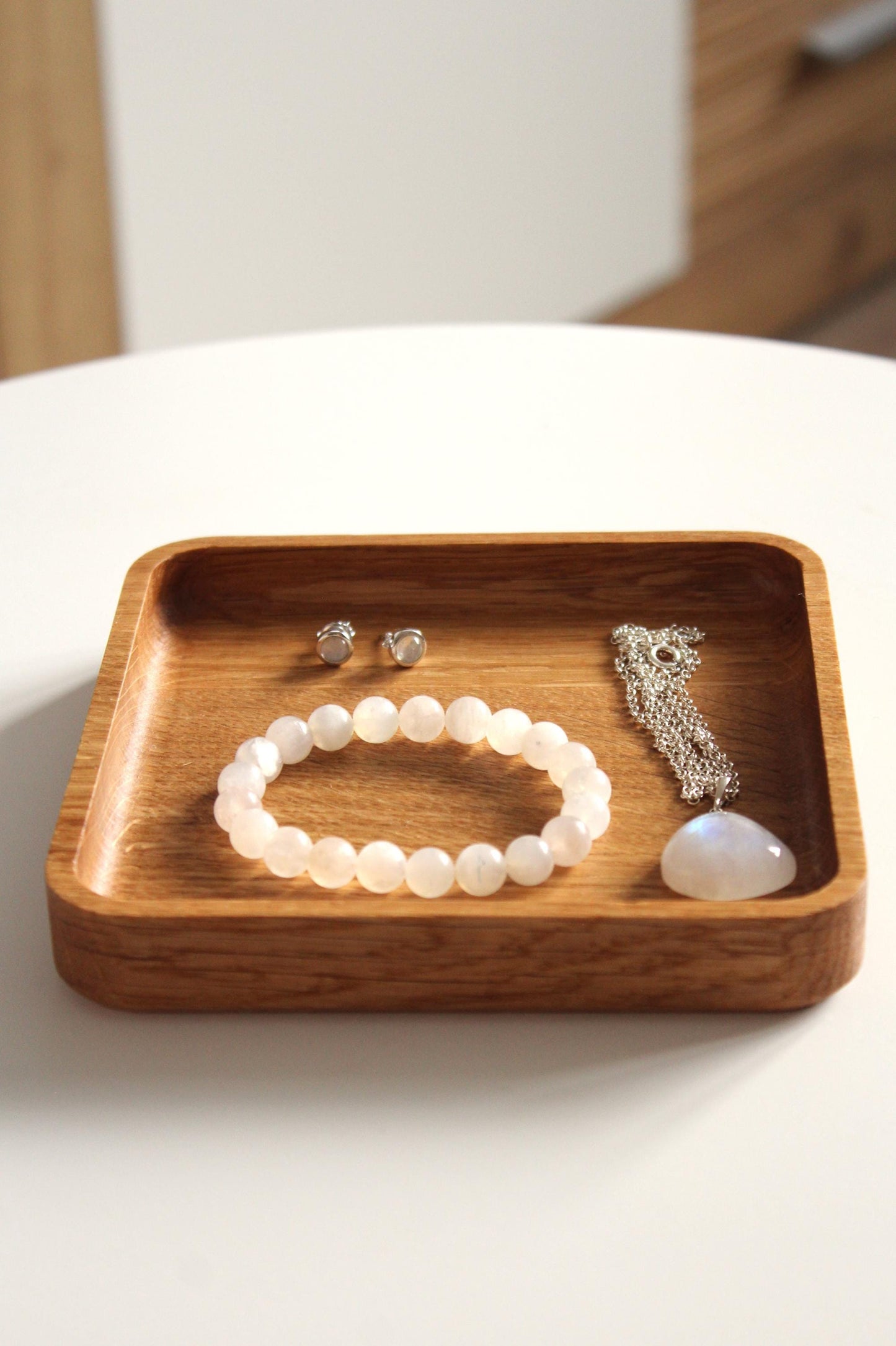 Oak Square Tray - Minimalist Wooden Trays in 3 Sizes