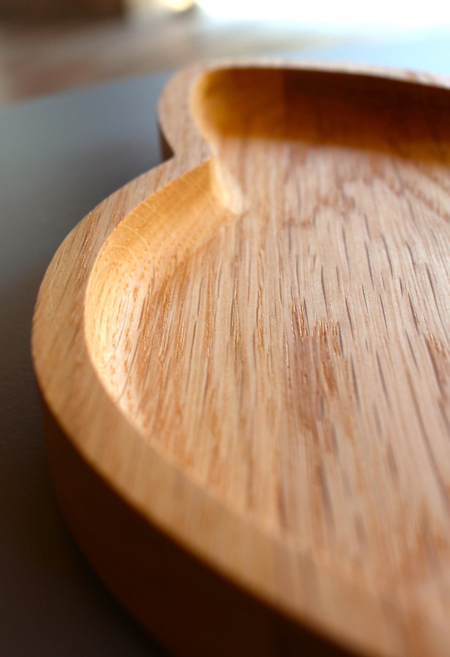 Oak Cat Tray: Minimalist Wood Catch-All Dish, Optional Engraving