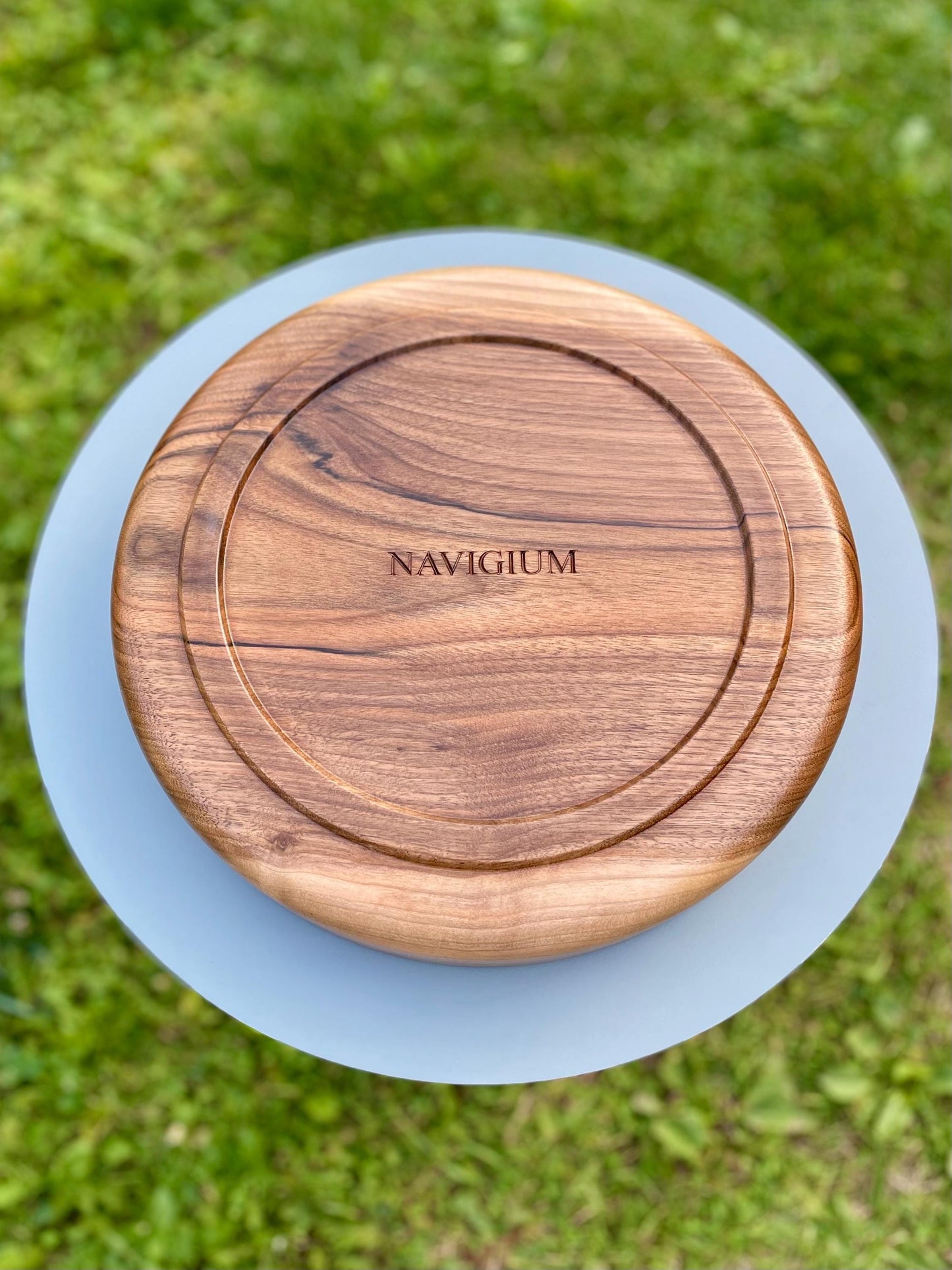 Handmade Walnut Wooden Bowl: Large Rustic Serving & Centerpiece
