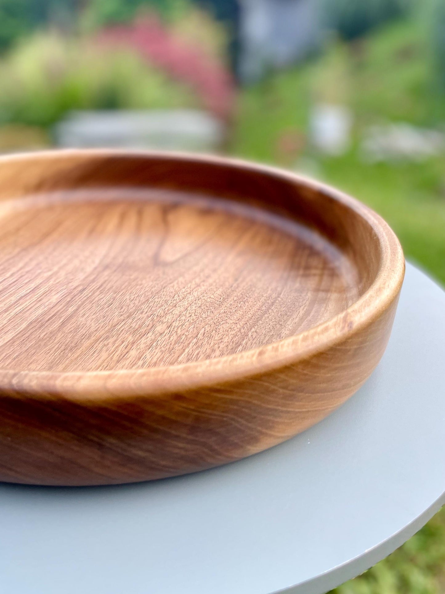 Handmade Walnut Wooden Bowl: Large Rustic Serving & Centerpiece