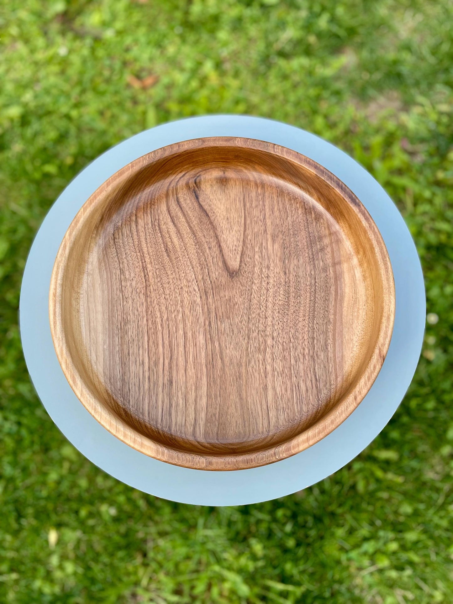 Handmade Walnut Wooden Bowl: Large Rustic Serving & Centerpiece