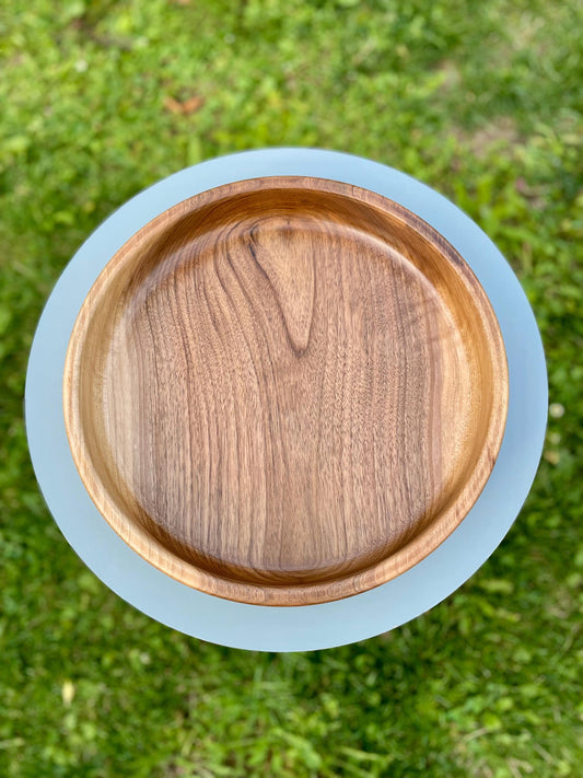 Handmade Walnut Wooden Bowl: Large Rustic Serving & Centerpiece