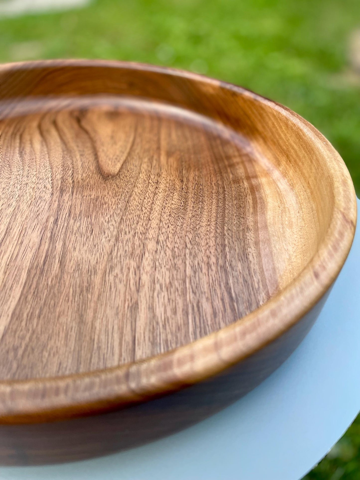 Handmade Walnut Wooden Bowl: Large Rustic Serving & Centerpiece