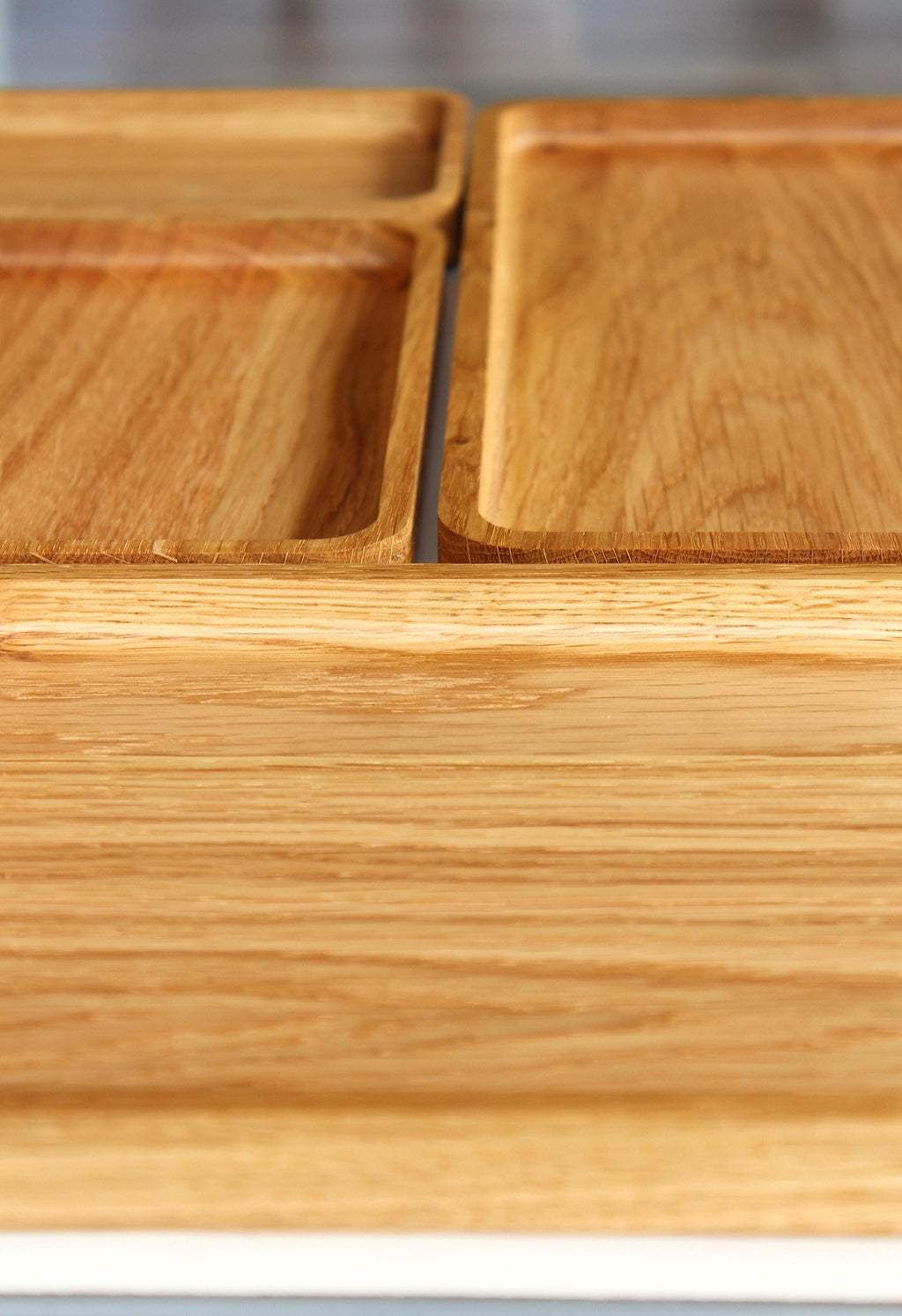 Rustic Oak Wooden Trays – Handmade Serving Platters, Natural Wood Kitchen & Home Decor