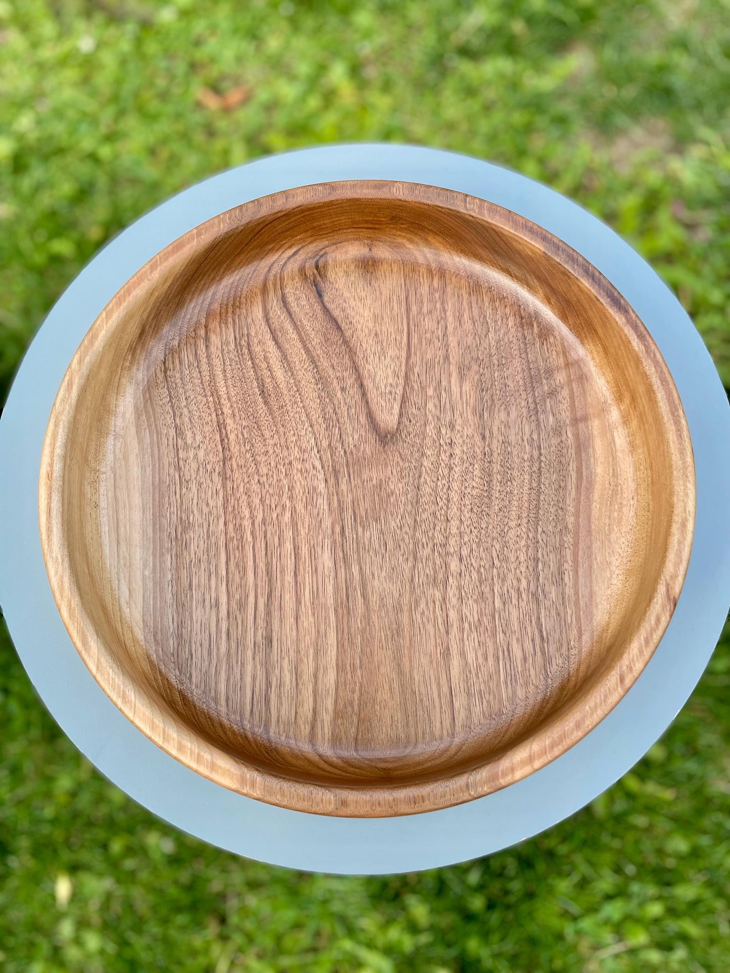 Handmade Walnut Wooden Bowl: Large Rustic Serving & Centerpiece