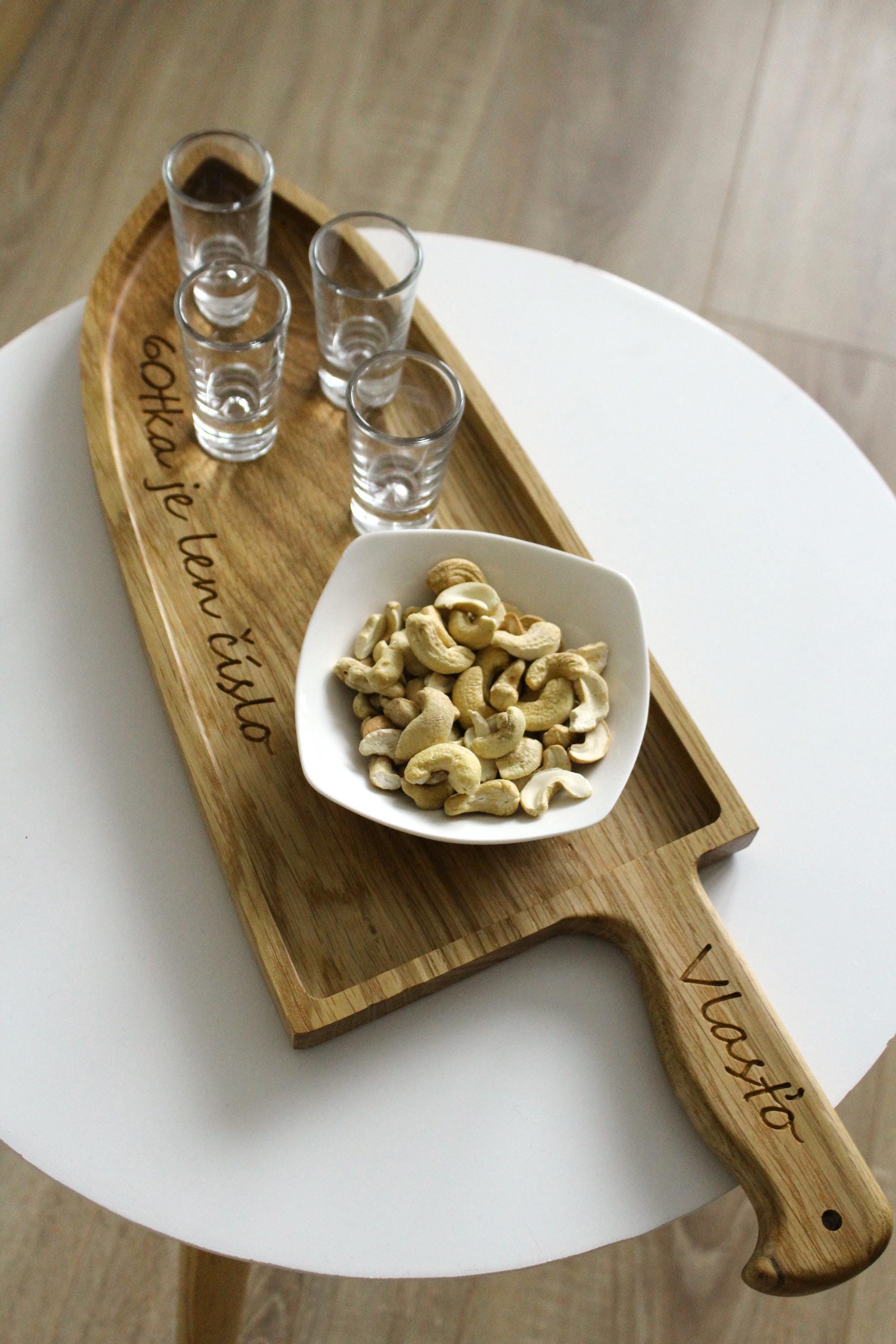 Personalized Knife-Shaped Wooden Serving Tray – Unique Birthday Gift (with text of your choice)